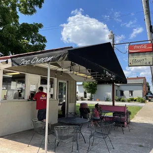 View of the restaurant from the street.