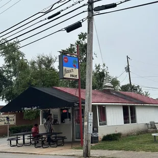 Outside