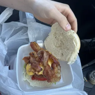 Bacon cheese burger