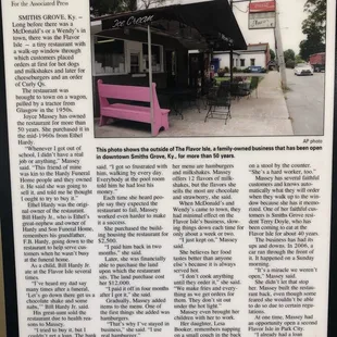 Newspaper Article featuring Flavor Isle&apos;s 50 plus years of business!