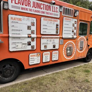 a food truck parked on the side of the road