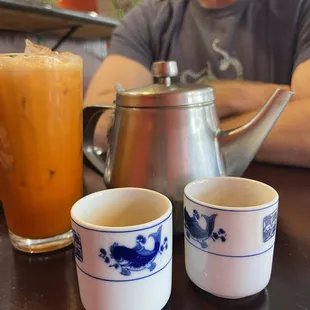 Thai Iced Tea and hot tea