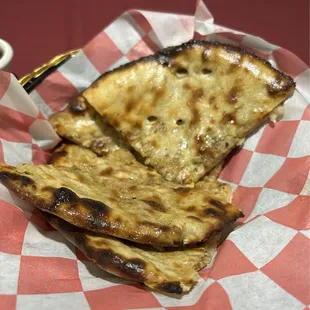 Chicken Paratha buttered $4 - first time having Paratha. I&apos;d prefer plain Roti or plain naan next time.