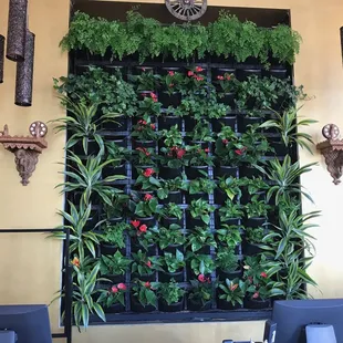 Wall FOI Art with Fresh Flowers.