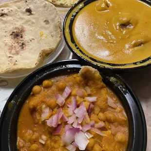 Vegetable Samosa with Chick Peas, Malai Kofta