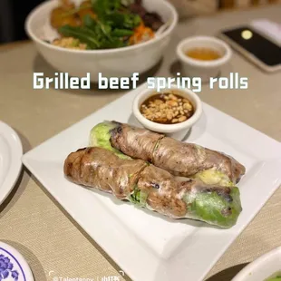 beef sping rolls