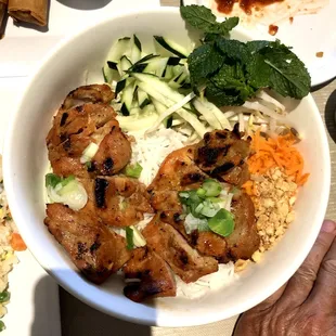 Fried Tofu Vermicelli Noodle Salad