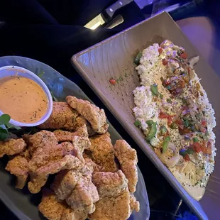 Catfish nuggets &amp; shrimp with grits