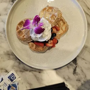Vanilla bean waffle