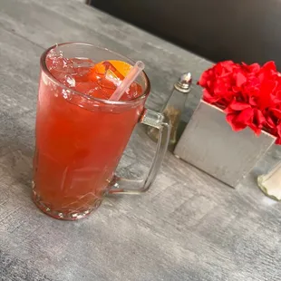 wings, their punch, and shrimp and grits