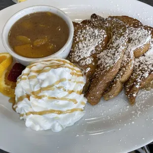 Peach cobbler French toast