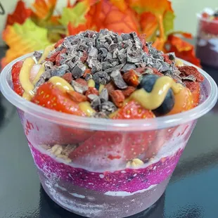 a bowl of fruit and nuts