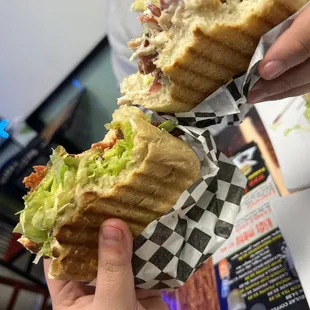 Left 1. Carne Asada Pepperoni Panini Right 3. Chicken Bacon Ranch Panini