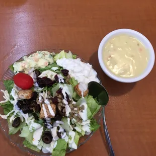 Loaded Potato soup and Salad bar