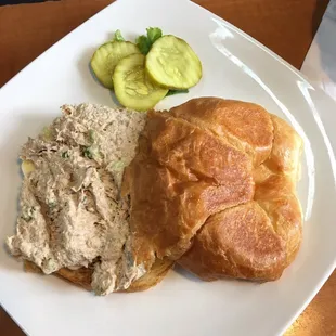 Tuna Salad with Pepper Jack cheese comes with two sides