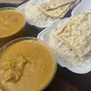 Chicken Korma. Garlic Naan.
