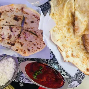 a variety of food items