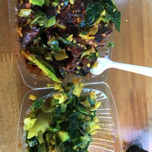 Spicy jerk and greens. So good!