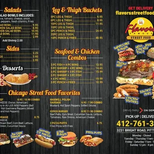 SEE OUR BRAND NEW MENU 
GREAT VARIETY/ COOKED FRESH
BIG BURGERS, TACOS, ITALIAN BEEF HOAGIES, SALADS AND MORE