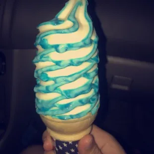 A small blue goo cone
