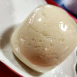 a plate of food with a scoop of ice cream