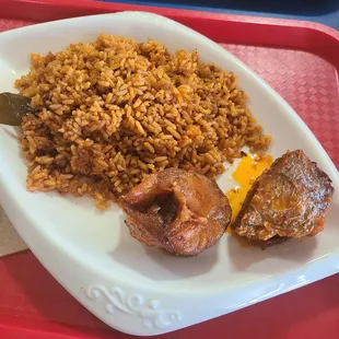 Jollof Rice with fish lunch combo