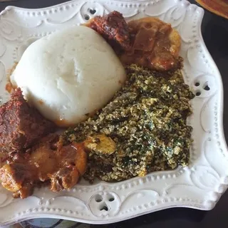 Pounded Yam and Egusi Soup