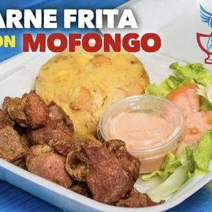 Mofongo con Carne Frita