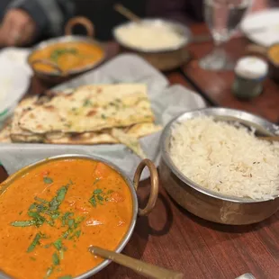 a variety of dishes on a table