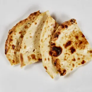 a plate of flatbreads