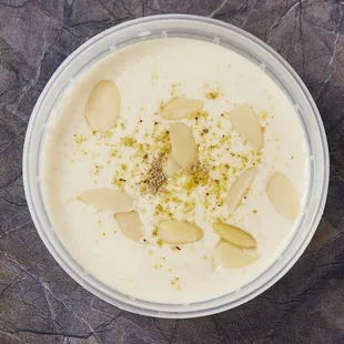 a bowl of food on a table