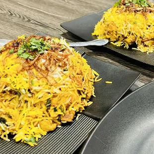 2 servings of Chicken Biryani