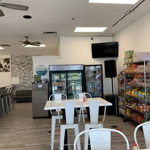 the inside of a restaurant