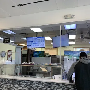 a man standing at the counter