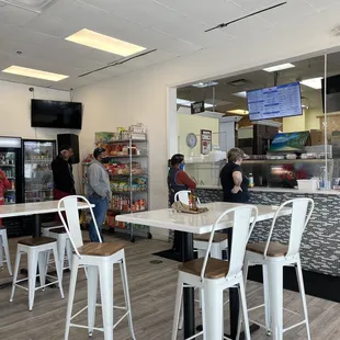 customers in a fast food restaurant