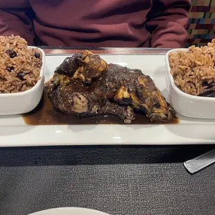 Jerk chicken and rice