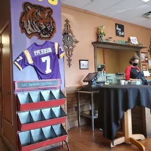 the inside of a restaurant