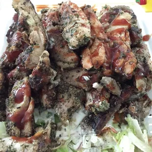 Chicken salad, huge portions! Love it, flavorful and so delicious