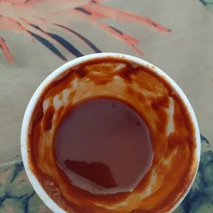 Habanero spicy sauce :D...!!! Yes!!! I love the lingering burn on my tongue :D...!!!