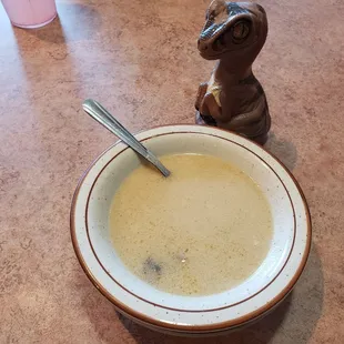 Bob the Raptor says "Soup... what tasty prey lies beneath the surface!"