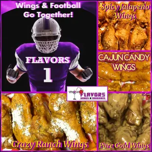 Wings &amp; Football go together! Experience both during NFL Sunday games at Flavors Wings n Daiquiris.