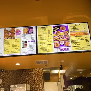 The menu