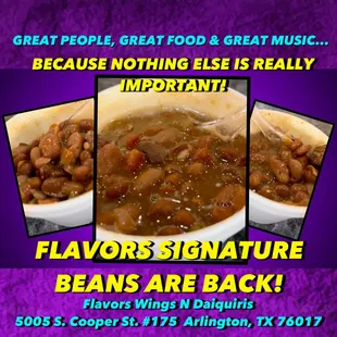 Flavors Wings N Daiquiris - Our Signature Beans are BACK!