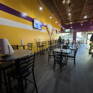 The very clean dining area
