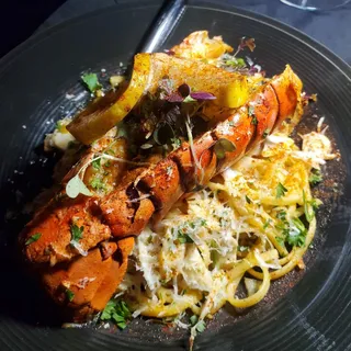 Grilled Lobster and Crab Scampi