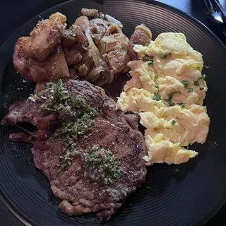 Steak and Eggs Saturday and Sunday Brunch