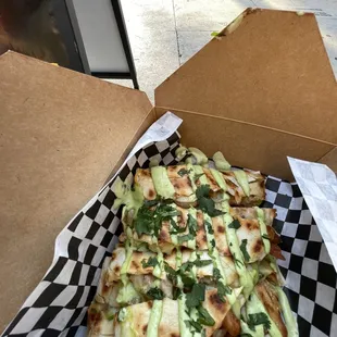 Shrimp and chicken quesadilla