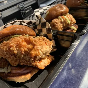 Fried adobo sandwich