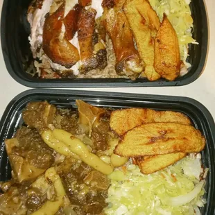 Oxtails and Jerk chicken