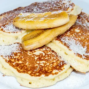 Pancake with caramelized banana